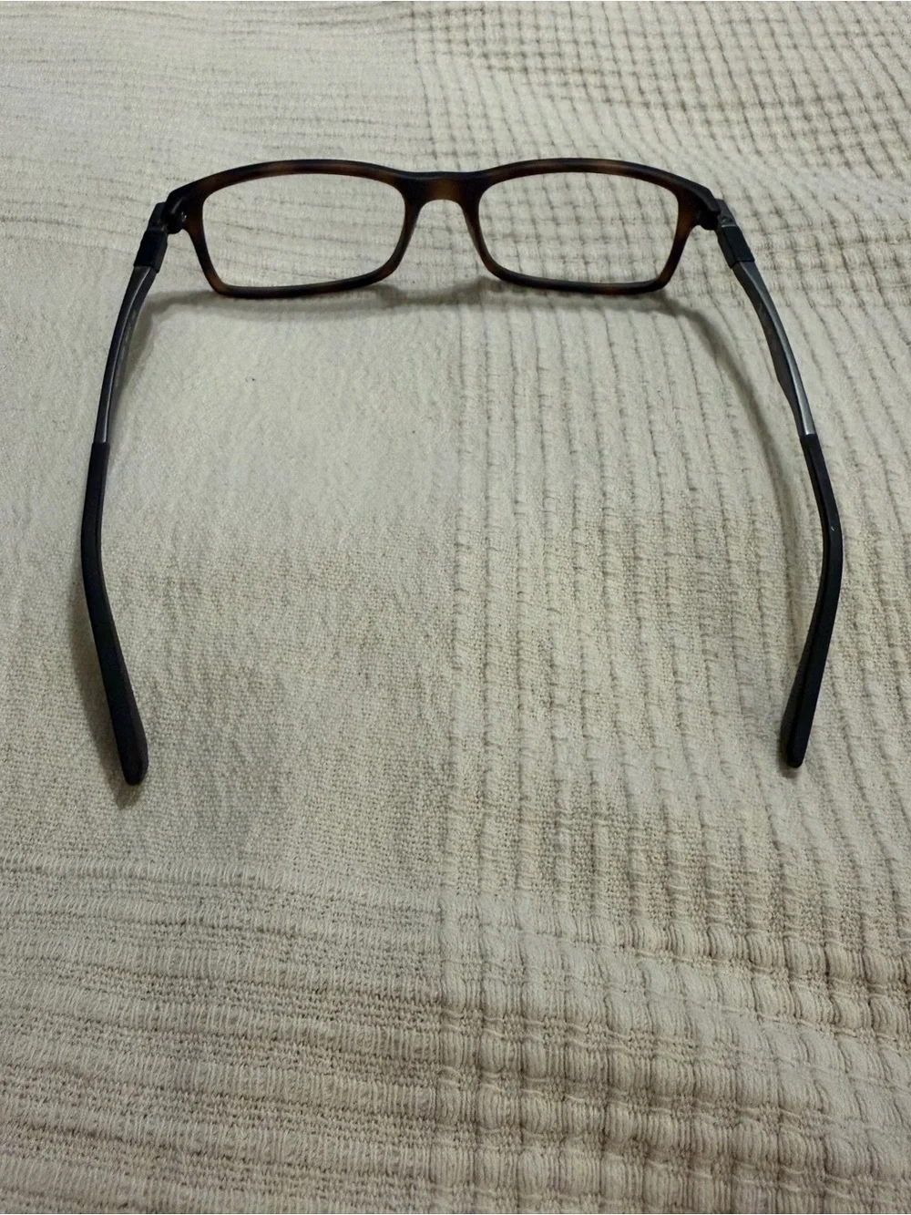 Ray-Ban RB7017 Eyeglasses w/ Red Case with Brown/Black Rectangular Frames